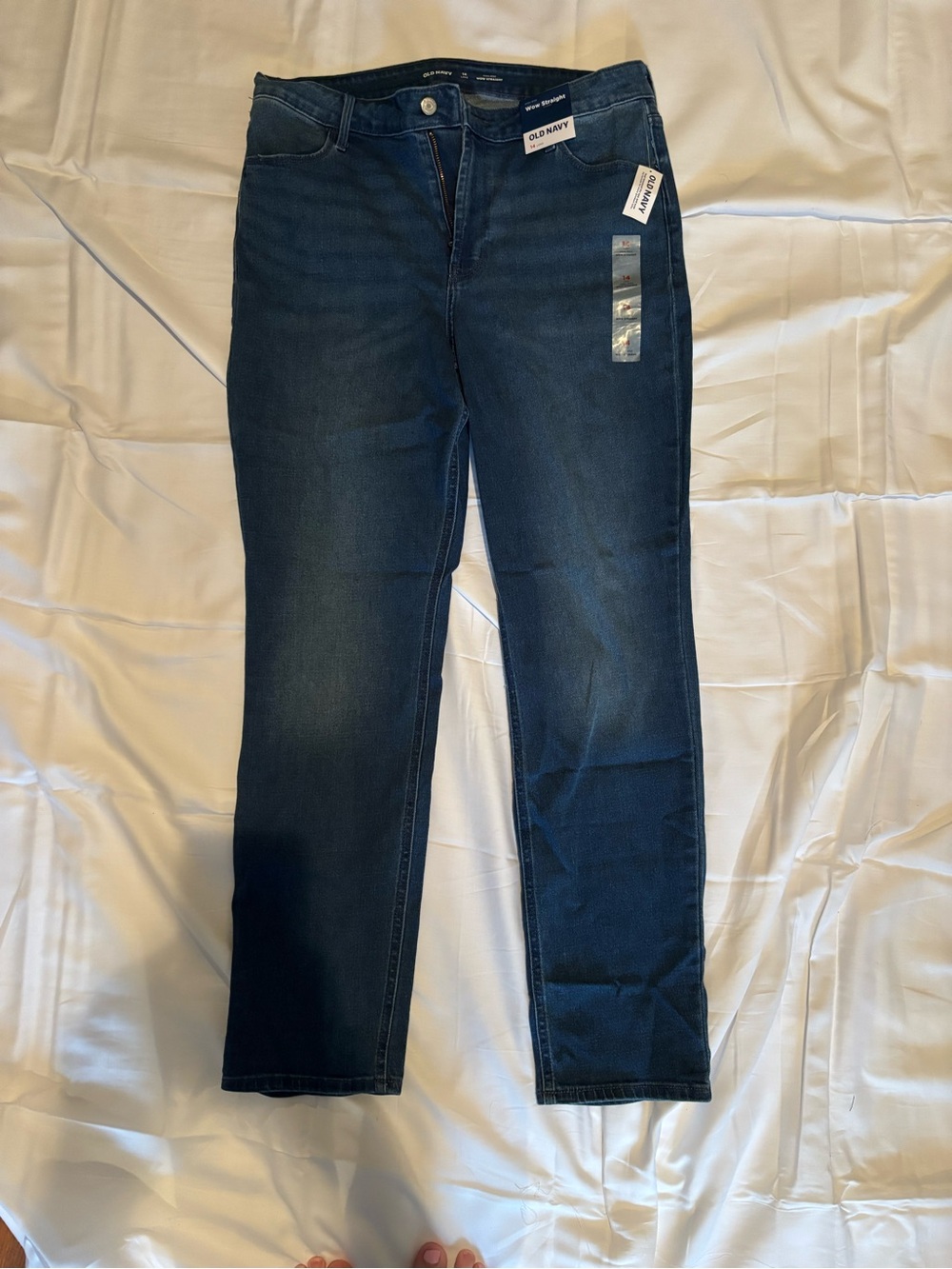 Old Navy Women's Deep Indigo WOW Straight-Leg Jeans